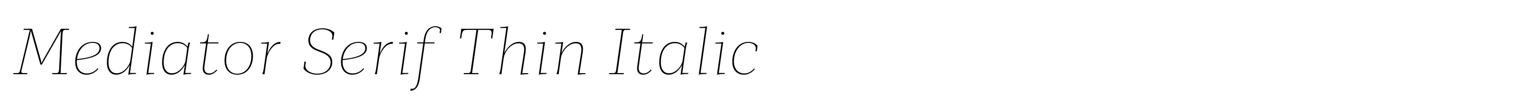 Mediator Serif Thin Italic